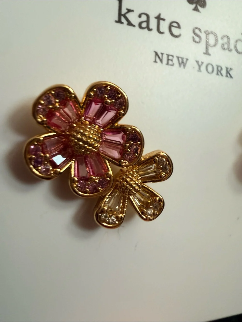 KATE SPADE Fleurette Double Stud Earrings in Gold